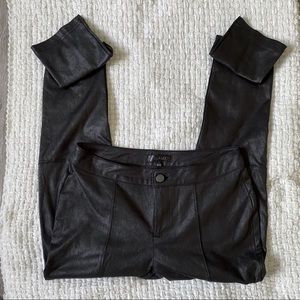 Stella Luce black faux suede leather moto style skinny pants sz s